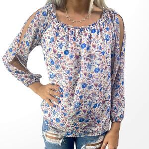 SANCTUARY Chantel Floral Print Off Shoulder Top